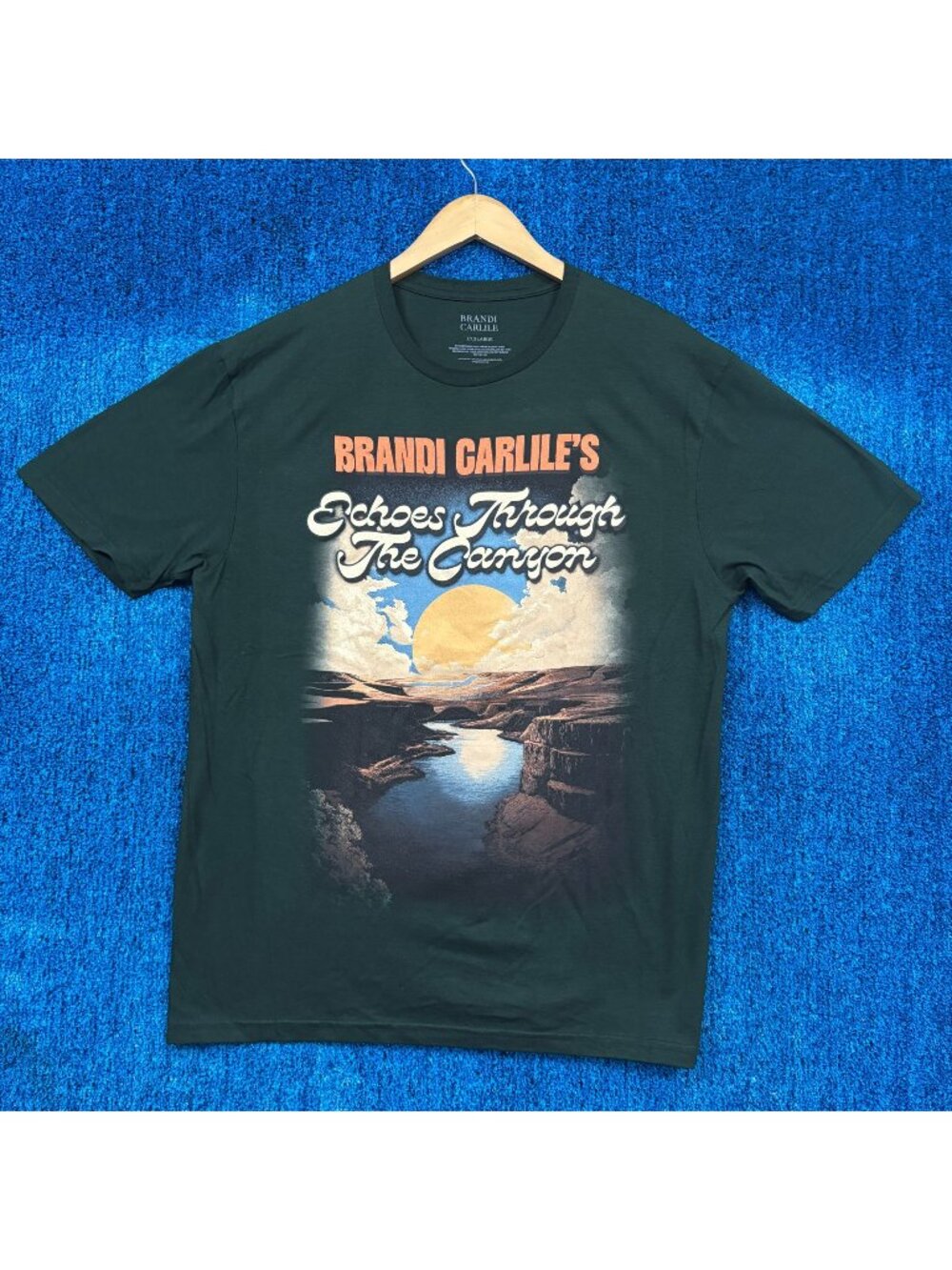 Brandi Carlile Echoes Through The Canyon Green T-Shirt Size XXXL